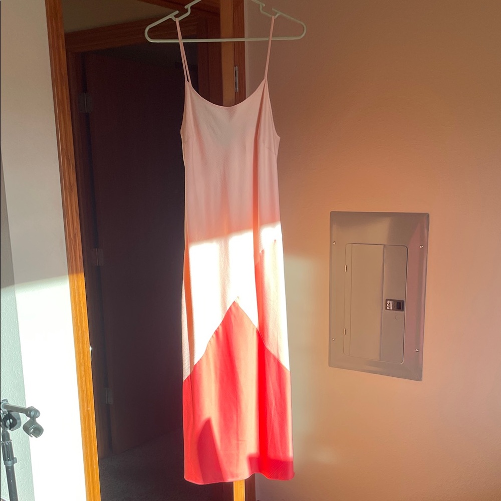 INC International Concepts Pink and White Maxi Dress
